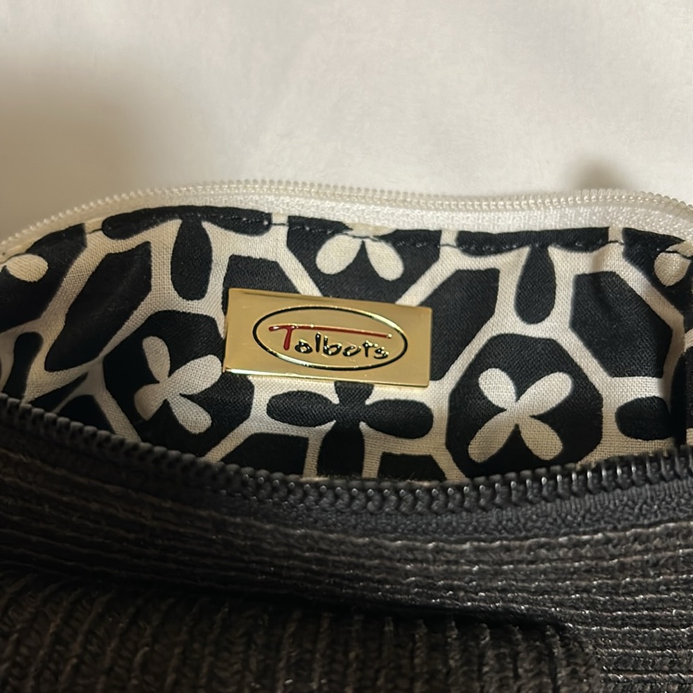 Talbots Black Straw Shoulder Bag - Picture 2 of 6